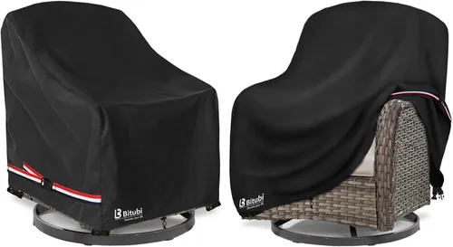 Vista 18 de Bitubi Funda impermeable para sofá de patio, funda resistente de 2 plazas para sofá al aire libre, tamaño de hasta 58 pulgadas de ancho x 32.5