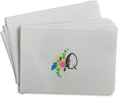 Vista 14 de Sugartown Greetings Tarjetas de notas con monograma floral - 24 tarjetas de notas de papelería con sobres (letra A)