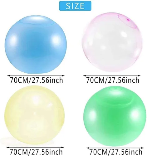 Vista 2 de Bola de agua de bola de burbujas para adultos, bola inflable de burbujas de 27 pulgadas