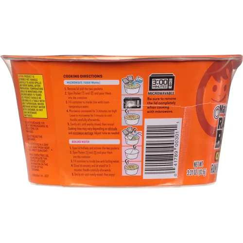 Vista 4 de Maruchan Tazón de fideos ramen con sabor a pollo con verduras, 3.31 onzas (paquete de 12)