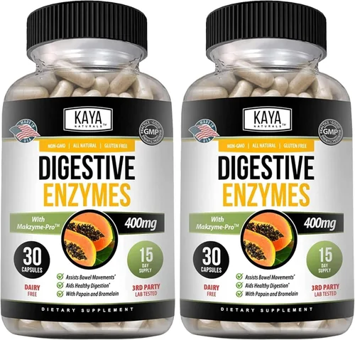 Vista 14 de Kaya Naturals Enzimas digestivas con prebióticos y probióticos - Píldoras para aliviar el estreñimiento y la hinchazón para mujeres y hombres