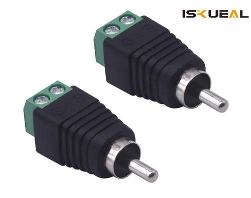 Vista 7 de Enchufes RCA para cable de altavoz, conector de terminal de tornillo RCA a AV, conector macho Phono RCA sin soldadura, convertidor sin soldadura
