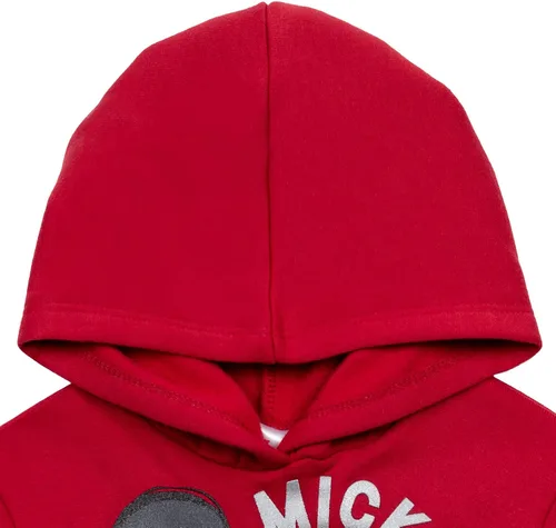 Vista 3 de Disney Mickey Mouse - Sudadera con capucha para niños pequeños, color rojo 2T
