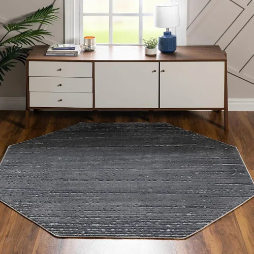 Vista 9 de Unique Loom Oasis Collection - Alfombra de área tranquila (2 x 3 pies, rectangular, gris/marfil)
