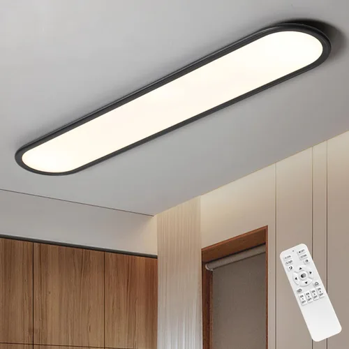 Vista 10 de Ganeed Lámpara de techo LED de 27.6 pulgadas, lámparas de techo lineales de alto brillo, blanco frío de 6000 K, luminaria moderna ultra fina