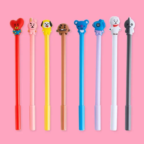 Vista 8 de KRIZJUES 10 bolígrafos de aro de baloncesto, suministros escolares kawaii, bonitos bolígrafos de tinta de gel de dibujos animados, bolígrafos