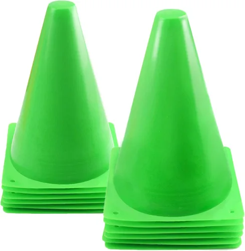Vista 10 de Mirepty Conos de Tráfico de Plástico de 7 Pulgadas Marcador de Agilidad para Entrenamiento Deportivo para Fútbol, Patinaje, Fútbol Americano