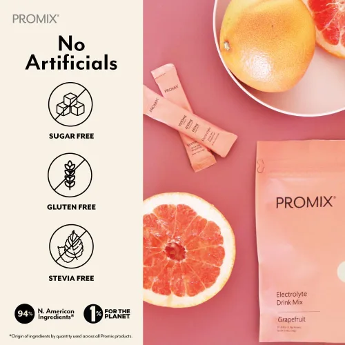 Vista 5 de ProMix Nutrition Paquetes de hidratación en polvo de electrolitos Sal rosa del Himalaya, magnesio, potasio, vitamina C Sin azúcar, 30