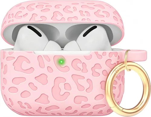 Vista 72 de Compatible con funda AirPods Pro 2019, Gawnock Funda de silicona suave y flexible para funda AirPods Pro para mujeres y niñas con llavero (Caqui)