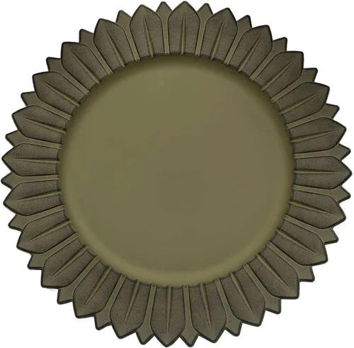 Vista 12 de Efavormart Paquete de 6 Platos Cargadores de Cena de Plástico de Girasol Amarillo Mostaza Mate de 13", Bandejas Redondas Desechables para Servir