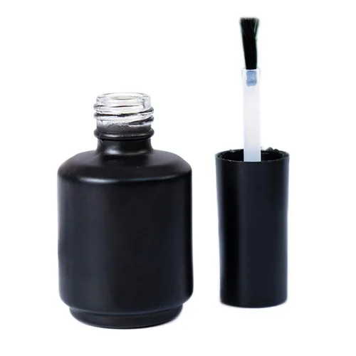 Vista 3 de ConStore 10 frascos de esmalte de uñas con tapa de cepillo negro, recipientes de almacenamiento para muestras de arte de uñas, herramientas