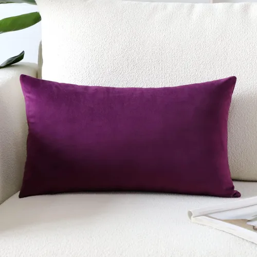 Vista 48 de Artscope Fundas de Almohada de Terciopelo de Lujo Fundas de Almohadas Cuadradas Decorativas Fundas de Cojines Suaves Sólidas para Sofá de Sala Sofá