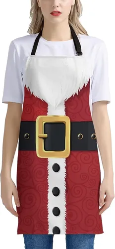 Vista 36 de Dreaweet Delantal de cocina unisex con cuello ajustable de Navidad