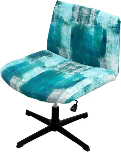 Vista 19 de MINGPINHUIUS Funda para silla ajustable sin brazos: moderna sin brazos, funda para silla de tocador con tiras cruzadas, fundas protectoras