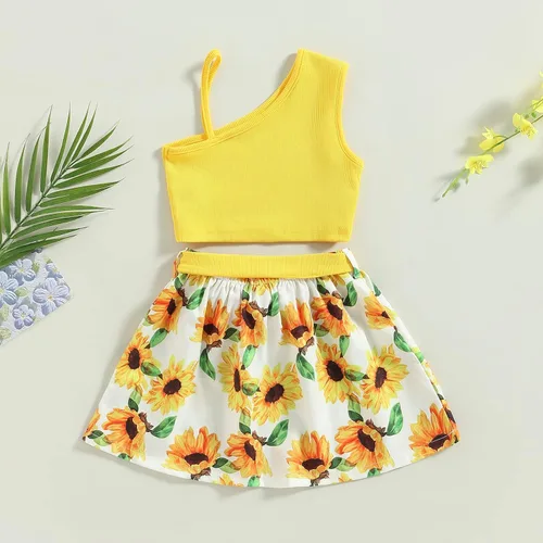 Vista 69 de TheFound Trajes de verano para niñas pequeñas, sin mangas, de punto acanalado, halter, pantalones cortos, ropa para recién nacidos, conjunto de 3