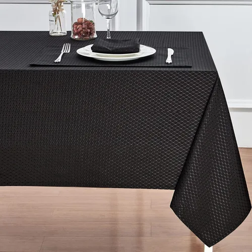 Vista 15 de Mantel redondo de poliéster resistente al agua y las manchas, lavable, mantel de tela para mesa de cocina y comedor