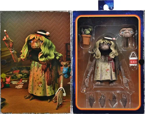 Vista 2 de NECA E.T. The Extra Terrestrial: 40th Anniversary Ultimate Figura de acción a escala de 7 pulgadas, Dress-Up E.T.
