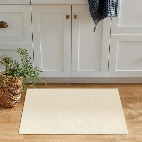 Vista 151 de LEEVAN Alfombra lavable para baño, alfombra tejida negra de 2 x 3 pies para entrada, alfombra de puerta delantera de algodón, alfombras pequeñas
