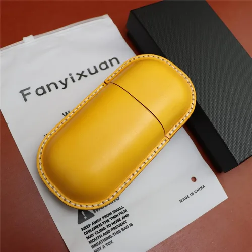 Vista 10 de Funda de cuero para gafas de sol vintage para hombres y mujeres miope, gafas de sol, viaje, caja de almacenamiento antiaplastamiento