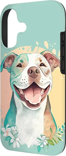 Vista 2 de Pit Bull - Carcasa para iPhone 17, diseño artístico de Pitbull para mujer