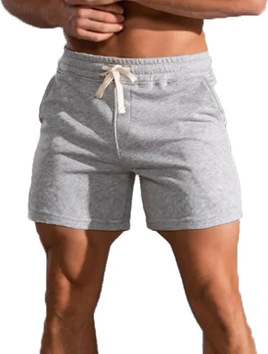 Vista 16 de Pantalones cortos de algodón de 5.5/7 pulgadas para hombre, pantalones cortos de entrenamiento de algodón con bolsillos