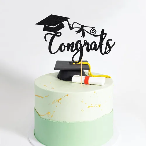 Vista 5 de Arthsdite 1 pieza Adorno para Tarta de Felicitación - Adorno de Tarta de Graduación - 2025 Suministros de Decoración para Fiesta de Graduación