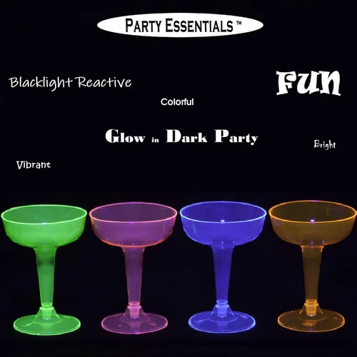 Vista 5 de Party Essentials Vasos de champán de plástico, 4 onzas, neón surtidos