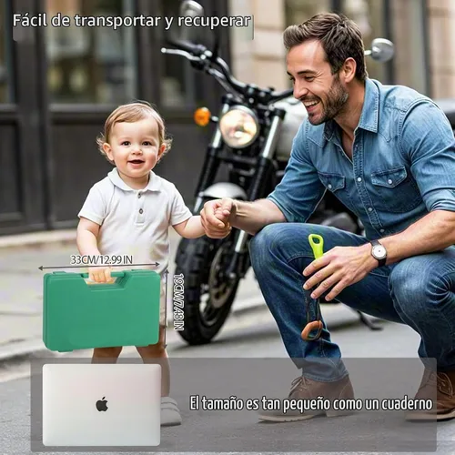 Vista 5 de Kit de reparación de neumáticos con tapones, kit de tapones de neumáticos tipo hongo, kit de parches para neumáticos de servicio pesado profesional