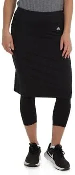 Vista 2 de Snoga - Falda de tubo suave y deportiva para mujer Kosher de 20 pulgadas con bolsillos dobles profundos + leggings recortados