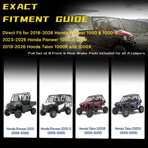 Vista 3 de Para Honda Pioneer 2016-2021 Honda Pioneer 1000/2016-2021 Honda Pioneer 1000-5/2019-2021 Honda Talon 1000R y 1000X - Reemplaza 06451-HL4-A01 Disco