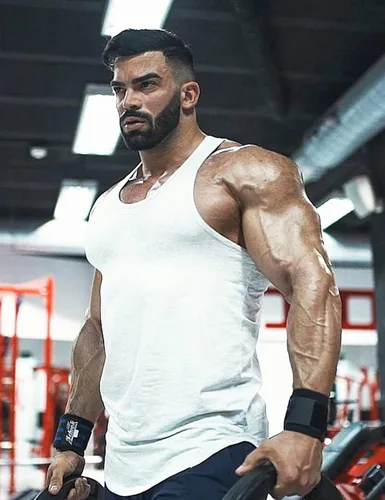 Vista 3 de Babioboa Paquete de 3 camisetas sin mangas de entrenamiento para hombre, atléticas para gimnasio, culturismo, músculo
