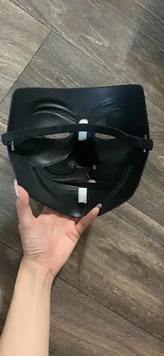 Vista 7 de Miuion Máscara de Guy Fawkes - V para vendetta, Anonymous Guy Cosplay para Halloween (congelado)