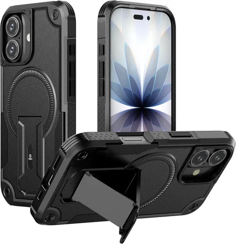 Vista 16 de ONES Funda para Samsung Galaxy A56 5G / A36 5G, grado MIL, a prueba de caídas, doble capa a prueba de golpes, bolsa de aire de esquina, soporte