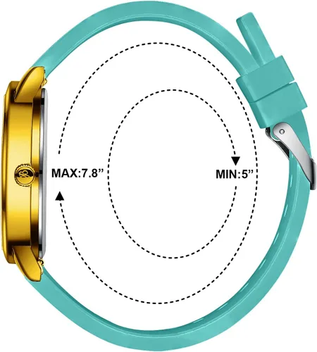 Vista 5 de Blekon Reloj de enfermera pulsómetro con segunda mano colores de banda a juego para profesionales médicos Esfera súper fácil de leer con indicador