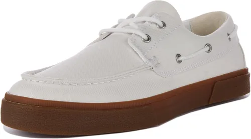 Vista 7 de Timberland Zapato náutico Union Wharf 2.0 Ek+ de 2 ojales para hombre Lienzo Blanco