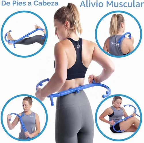 Vista 3 de Herramienta para automasaje Body Back Company, terapia de punto de activación, Azul