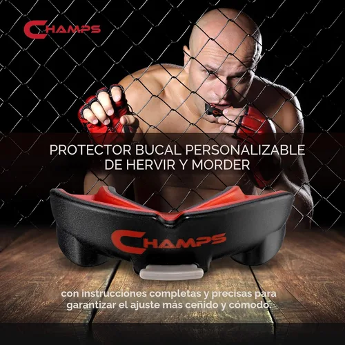 Vista 6 de Champs MMA Protector Bucal Transpirable para Boxeo, MMA, Jiu Jitsu, Muay Thai, Lucha Libre y Deportes de Combate – Diseño de Fácil Ajuste, Hervir