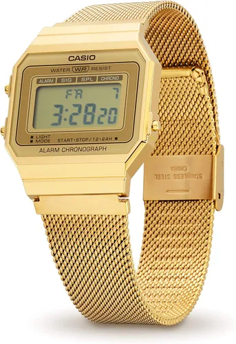 Vista 2 de Casio Reloj retro A700WEMG-9AEF unisex dorado cronómetro Oro