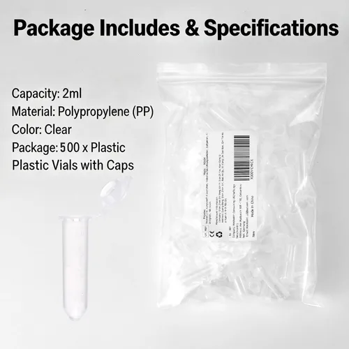 Vista 6 de Recipiente de almacenamiento de muestras de tubo de plástico de 0.1 fl oz Perlas de fragancia Líquido (500)