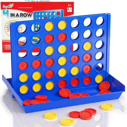 Vista 11 de Pup Go Juego Grande de 4 en Raya para Niños de 3 Años en Adelante para Niños, Niñas y Adolescentes, Juegos de Mesa Familiares para Interiores