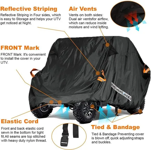 Vista 4 de Neverland, 190T funda de almacenamiento impermeable universal para vehículo todo terreno