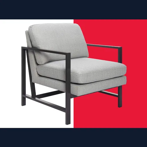 Vista 17 de Tommy Hilfiger Russell - Silla Accent, respaldo de almohada medio-suave, sillón moderno e industrial de mediados de siglo, cómoda silla para sala