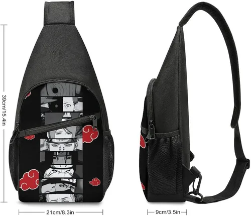 Vista 5 de VERSAINSECT - Bolsa ssbody con impresión de anime, multifunción, auriculares inalámbricos, auriculares con cancelación de ruido