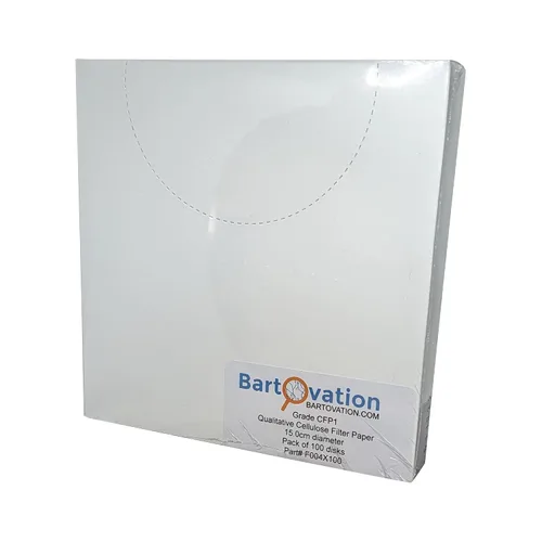 Vista 4 de Extracción cualitativa botánica celulosa medio fase 2 papel de filtro 4.3 in [100 Discos]