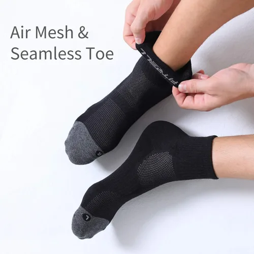 Vista 4 de FITRELL Paquete de 6 calcetines deportivos acolchados para hombre, calcetines deportivos para correr, 7-99-1212-15