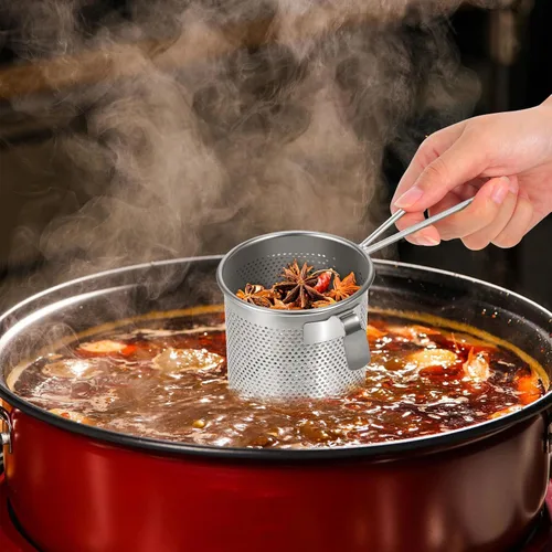 Vista 8 de Cesta de pasta para hervir pasta, olla con colador, cesta para blanquear fideos, fina para espaguetis