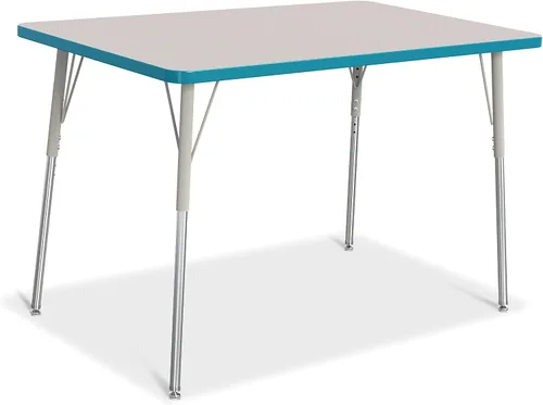 Vista 11 de Berries Mesa rectangular para actividades, altura A, Gris/Negro/Negro, 1