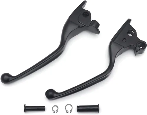 Vista 6 de HongK - Palanca de mano de embrague de freno de calavera negra para motocicleta compatible con H-D 08-13 Touring Trike 14-posterior FLHR