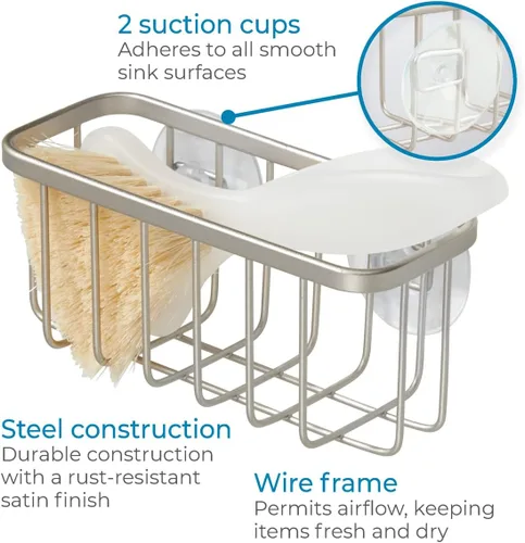 Vista 18 de InterDesign Gia ventosa para cocina, Acero inoxidable, Pulido, normal